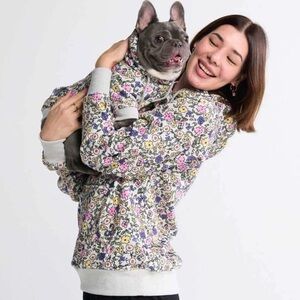 Spark Paws Human Hoodie - Floral Print